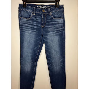American Eagle Super Super Stretch X4 Jegging Dark Wash Blue Jeans Size 6